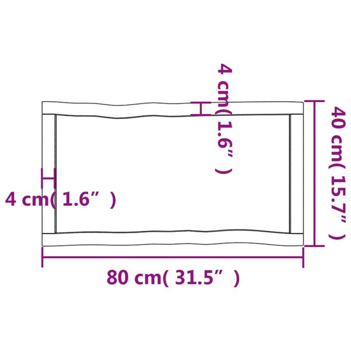 Dessus de table bois massif traité bordure assortie - Photo n°10