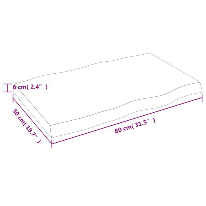 Dessus de table bois massif traité bordure assortie - Photo n°9