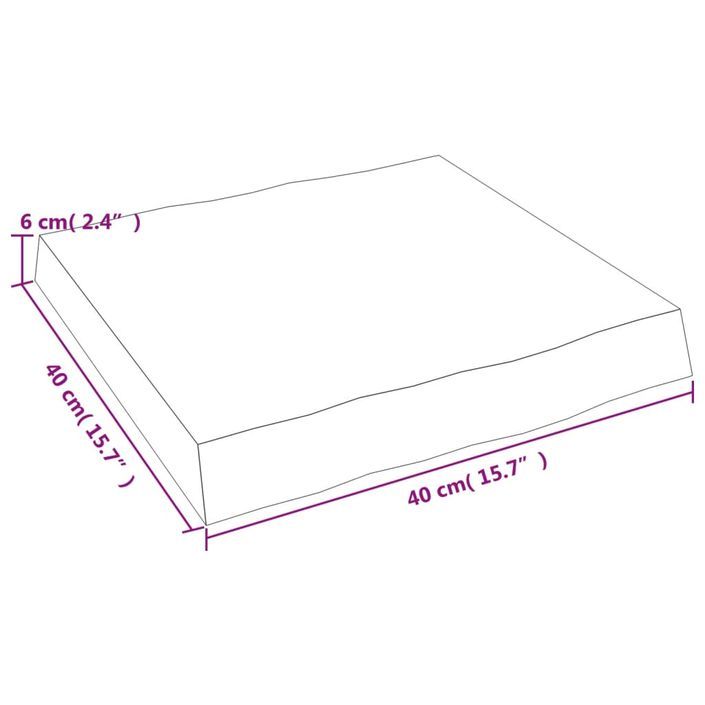 Dessus de table bois massif traité bordure assortie - Photo n°8