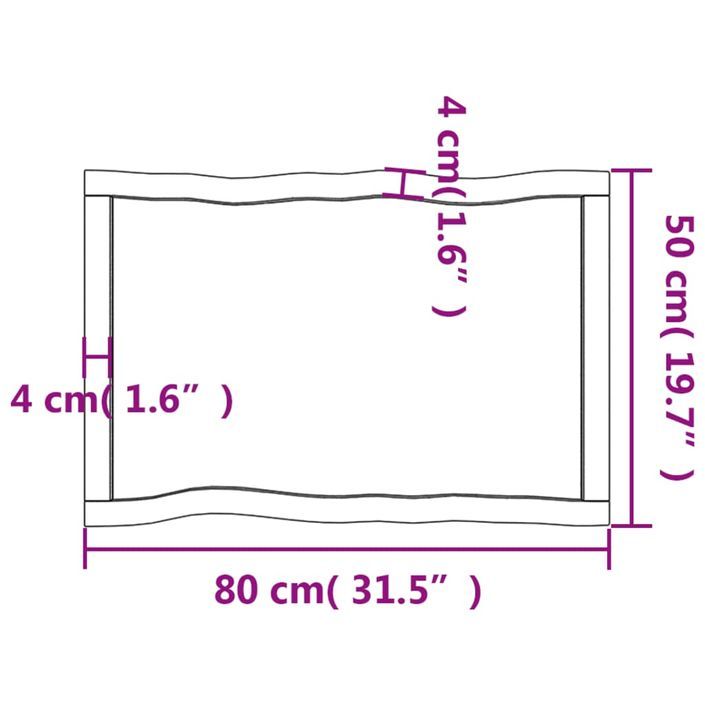 Dessus de table bois massif traité bordure assortie - Photo n°10