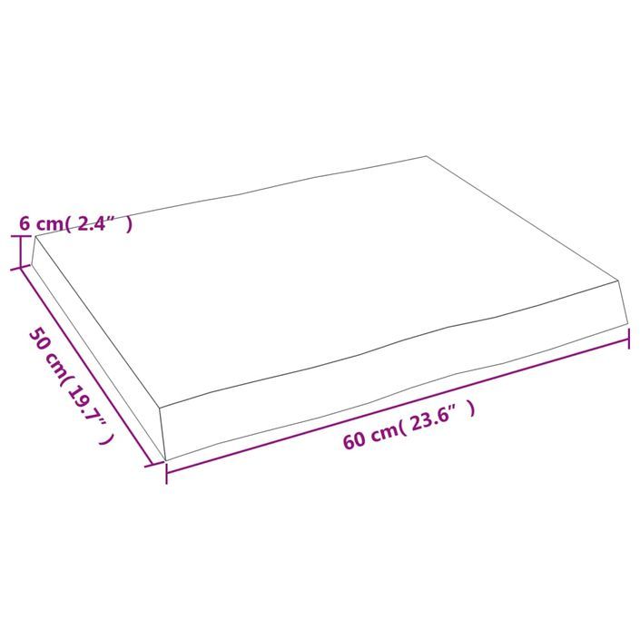 Dessus de table bois massif traité bordure assortie - Photo n°9