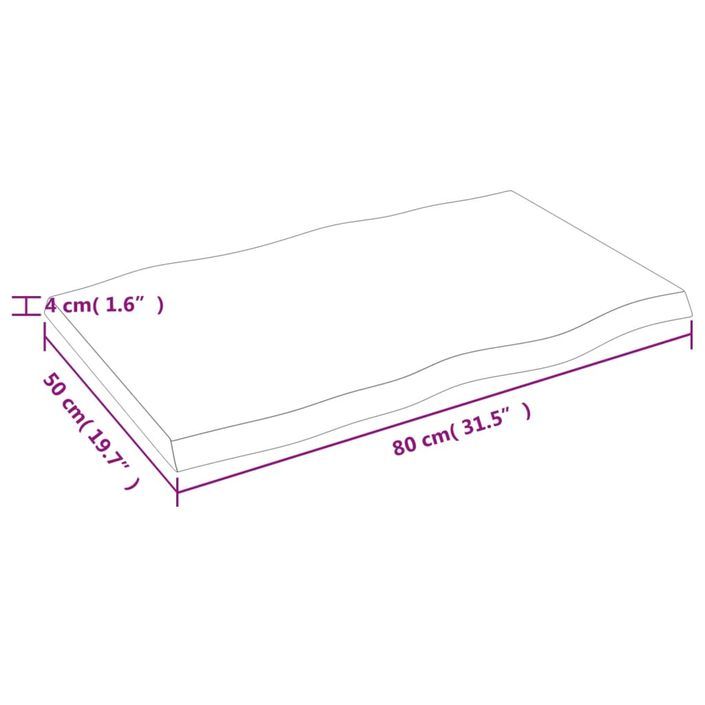 Dessus de table bois massif traité bordure assortie - Photo n°9