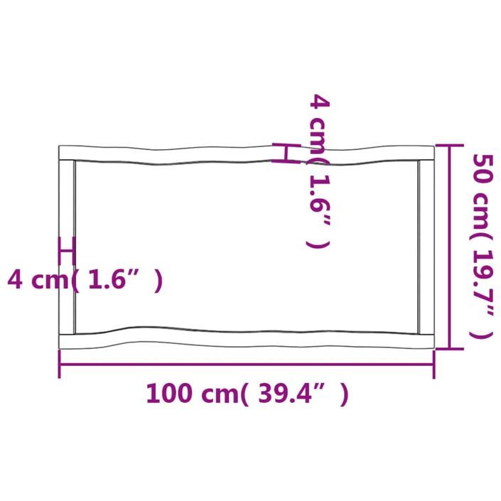 Dessus de table bois massif traité bordure assortie - Photo n°10