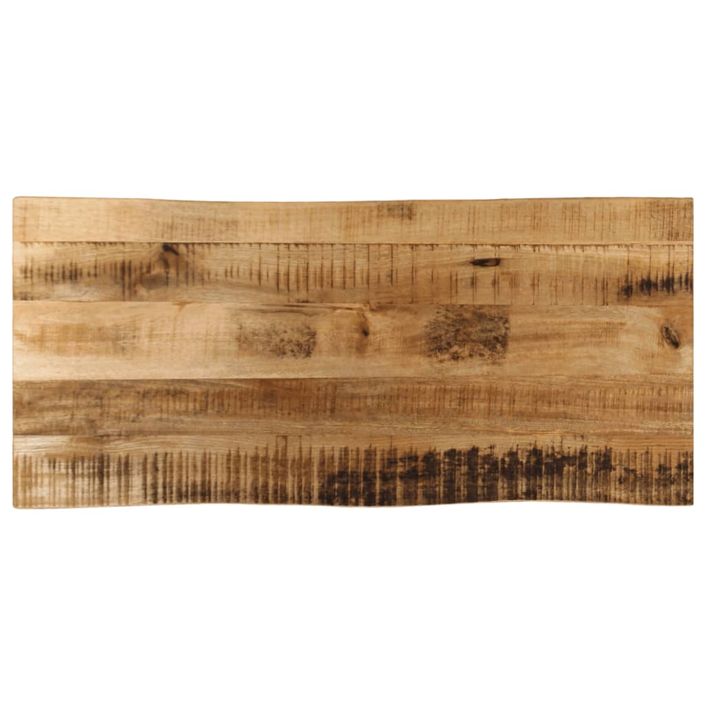 Dessus de table bord vivant 100x40x2,5 cm bois de manguier brut - Photo n°1