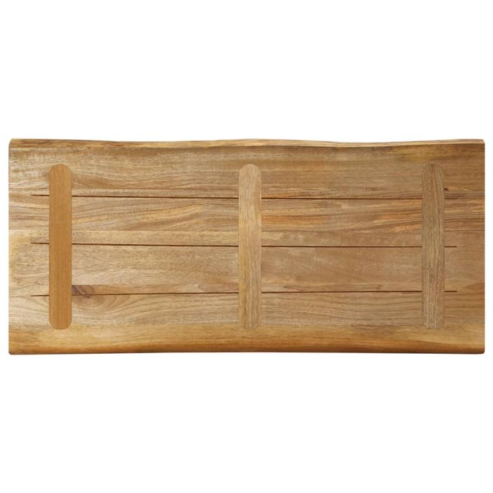 Dessus de table bord vivant 100x40x2,5 cm bois de manguier brut - Photo n°5