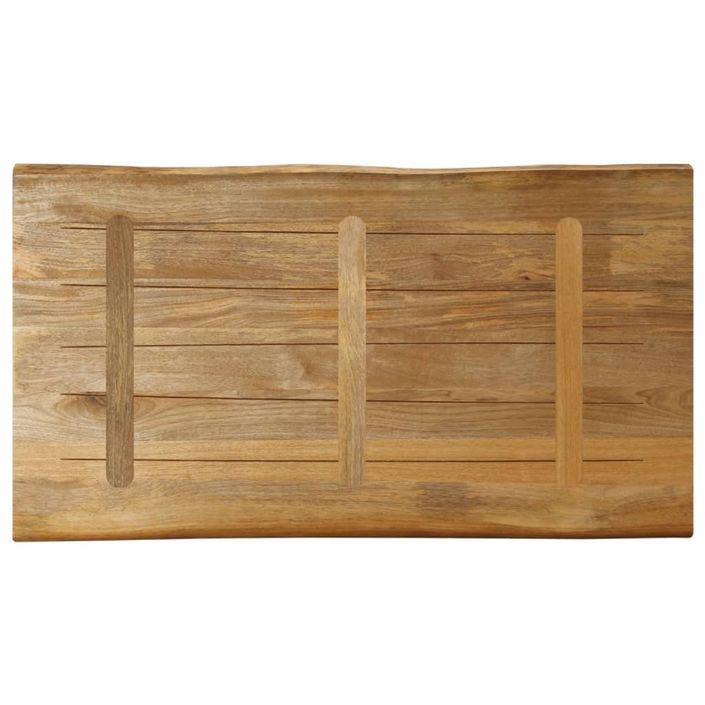 Dessus de table bord vivant 100x60x2,5 cm bois de manguier brut - Photo n°5