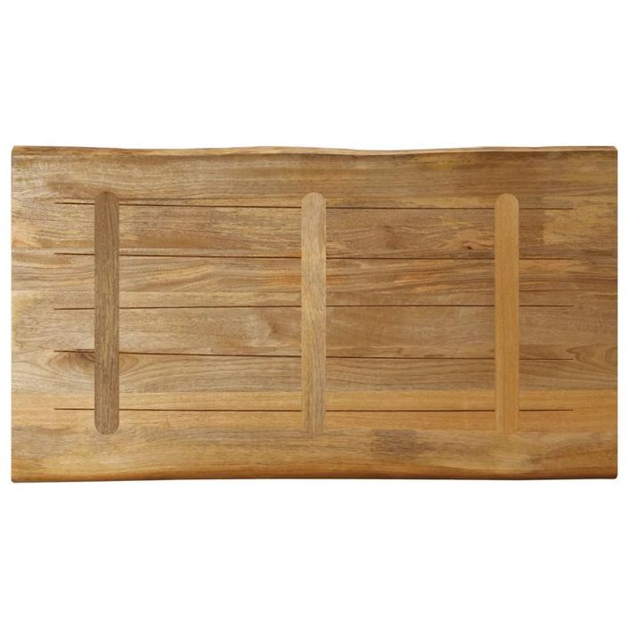 Dessus de table bord vivant 100x60x3,8 cm bois de manguier brut - Photo n°5