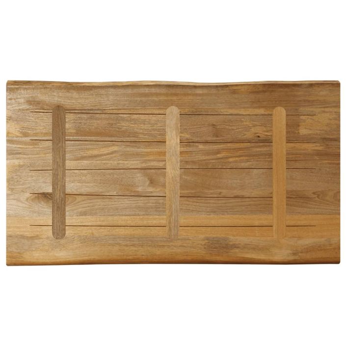 Dessus de table bord vivant 110x60x3,8 cm bois de manguier brut - Photo n°5