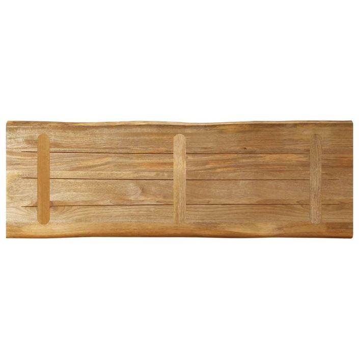 Dessus de table bord vivant 120x40x2,5 cm bois de manguier brut - Photo n°5