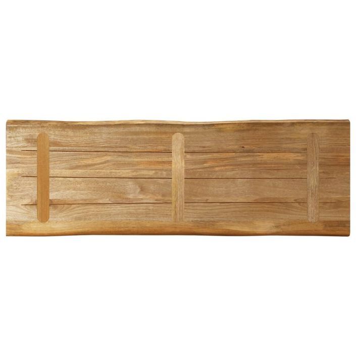 Dessus de table bord vivant 120x40x3,8 cm bois de manguier brut - Photo n°5