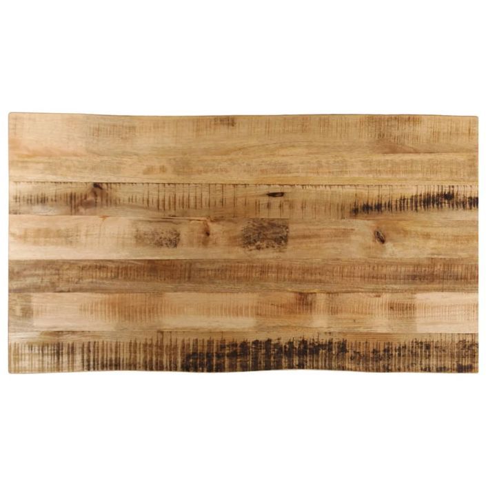 Dessus de table bord vivant 120x60x2,5 cm bois de manguier brut - Photo n°1