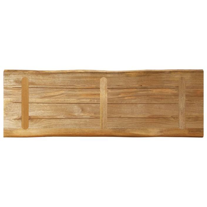 Dessus de table bord vivant 140x40x2,5 cm bois de manguier brut - Photo n°5