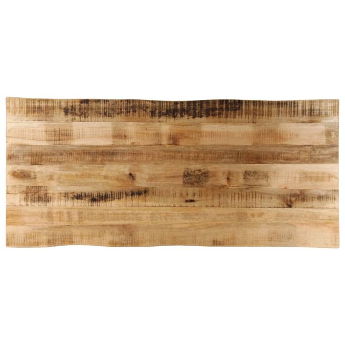 Dessus de table bord vivant 140x60x3,8 cm bois de manguier brut - Photo n°1