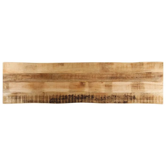 Dessus de table bord vivant 160x40x2,5 cm bois de manguier brut - Photo n°1