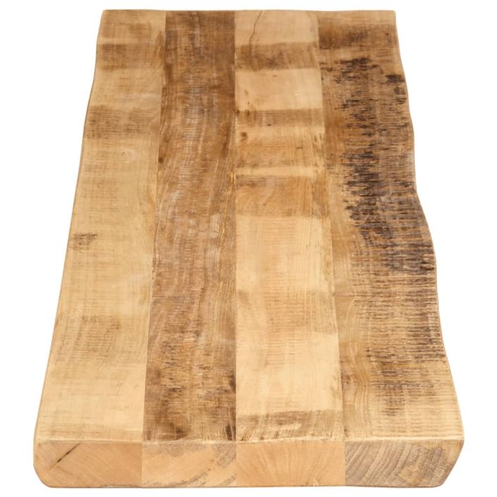 Dessus de table bord vivant 160x40x3,8 cm bois de manguier brut - Photo n°4