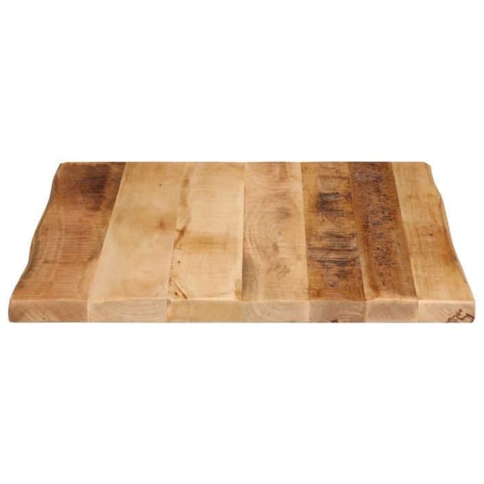 Dessus de table bord vivant 40x40x2,5 cm bois de manguier brut - Photo n°4