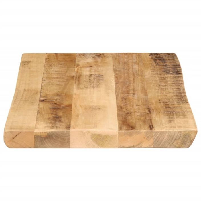 Dessus de table bord vivant 60x40x2,5 cm bois de manguier brut - Photo n°4