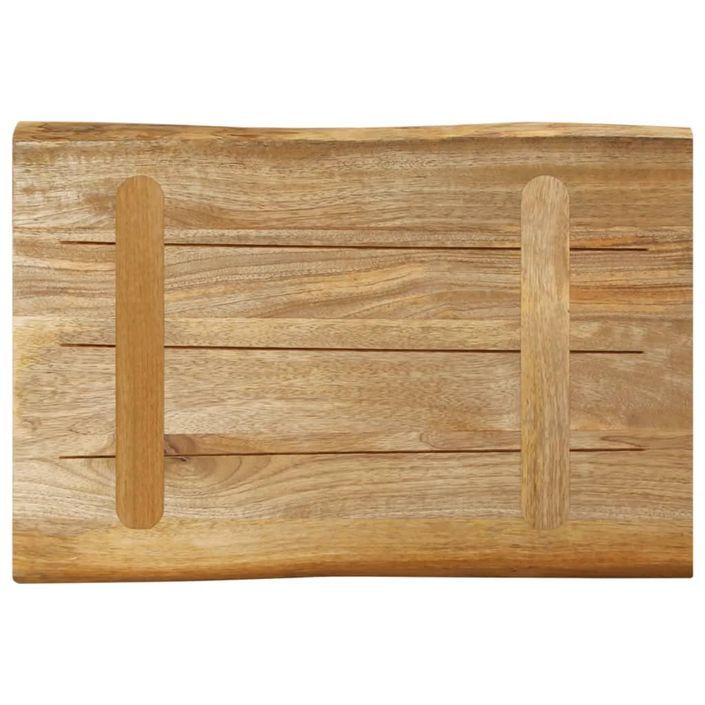 Dessus de table bord vivant 60x40x2,5 cm bois de manguier brut - Photo n°5