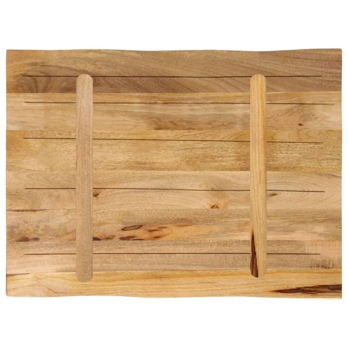 Dessus de table bord vivant 70x60x2,5 cm bois de manguier brut - Photo n°5