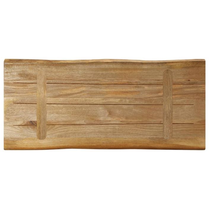 Dessus de table bord vivant 80x40x2,5 cm bois de manguier brut - Photo n°5