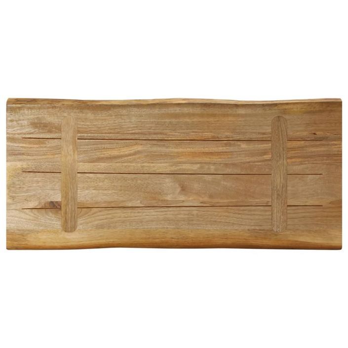 Dessus de table bord vivant 80x40x3,8 cm bois de manguier brut - Photo n°5