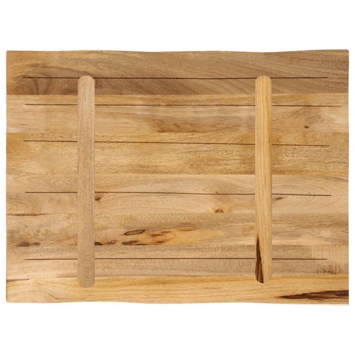 Dessus de table bord vivant 80x60x2,5 cm bois de manguier brut - Photo n°5