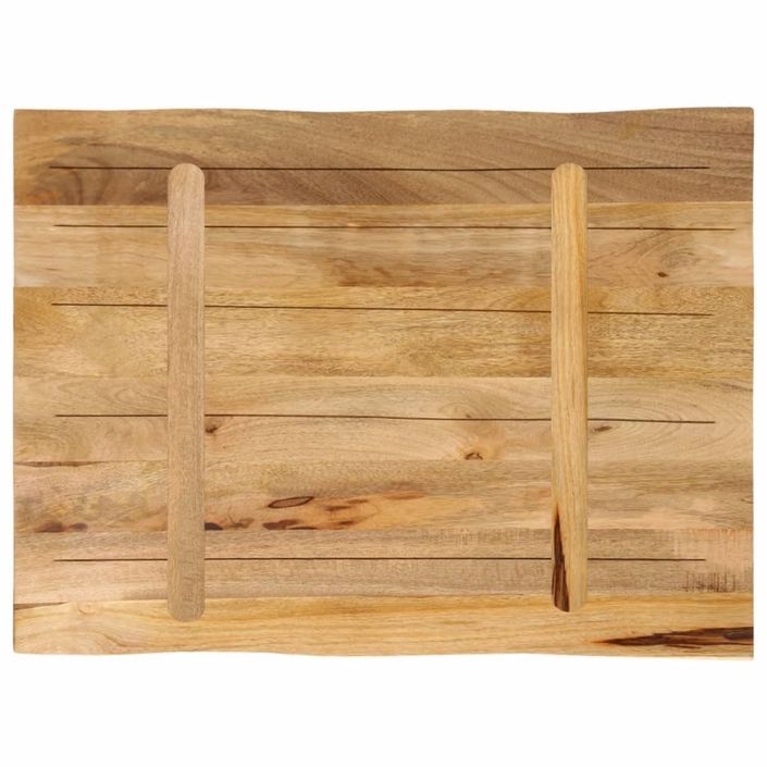 Dessus de table bord vivant 80x60x3,8 cm bois de manguier brut - Photo n°5