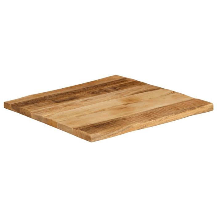 Dessus de table bord vivant 80x80x3,8 cm bois de manguier brut - Photo n°2