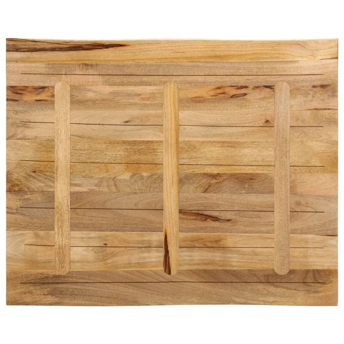 Dessus de table bord vivant 90x80x2,5 cm bois de manguier brut - Photo n°5