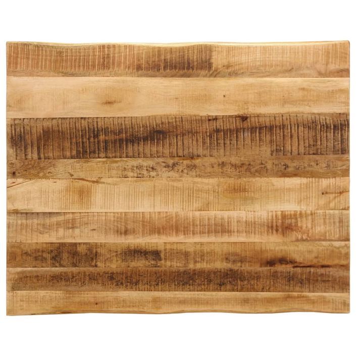 Dessus de table bord vivant 90x80x3,8 cm bois de manguier brut - Photo n°1