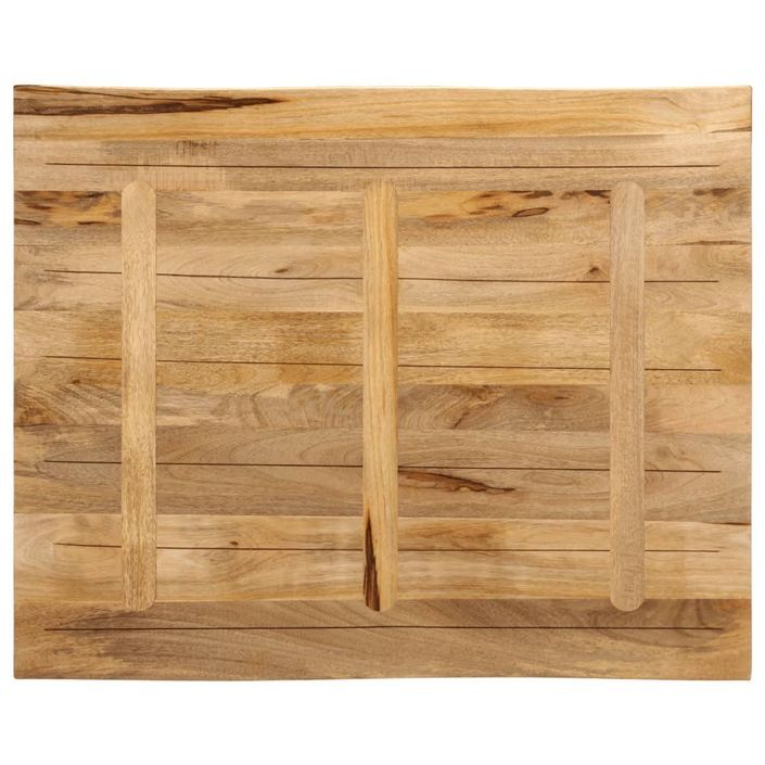 Dessus de table bord vivant 90x80x3,8 cm bois de manguier brut - Photo n°5