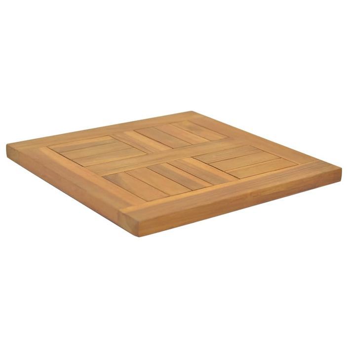 Dessus de table carré 40x40x2,5 cm Bois de teck massif - Photo n°3