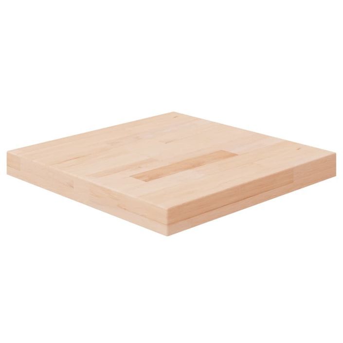 Dessus de table carré 40x40x4 cm Bois chêne massif non traité - Photo n°1