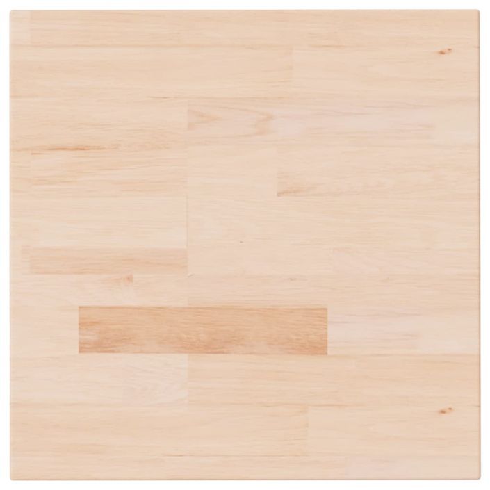 Dessus de table carré 40x40x4 cm Bois chêne massif non traité - Photo n°2