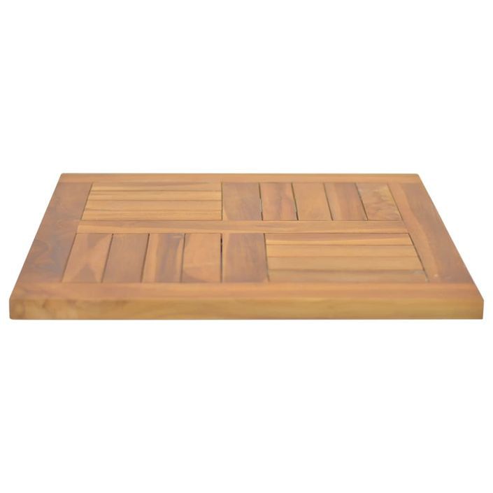 Dessus de table carré 50x50x2,5 cm Bois de teck massif - Photo n°4