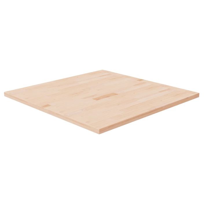 Dessus de table carré 80x80x2,5 cm Bois chêne massif non traité - Photo n°1