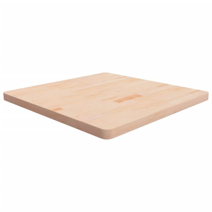 Dessus de table carré 80x80x4 cm Bois chêne massif non traité - Photo n°1