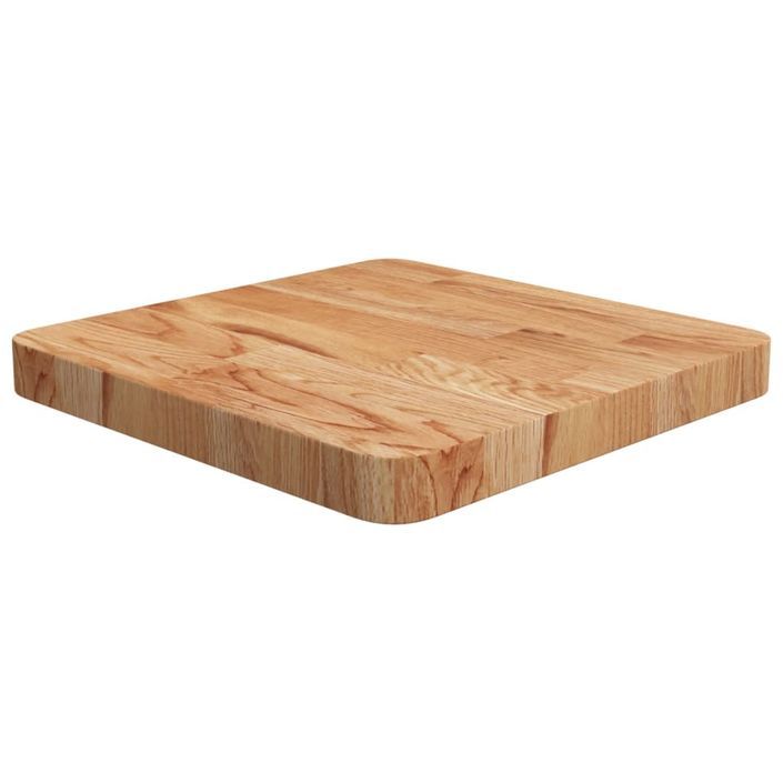 Dessus de table carré Marron clair 40x40x4 cm Bois chêne traité - Photo n°1