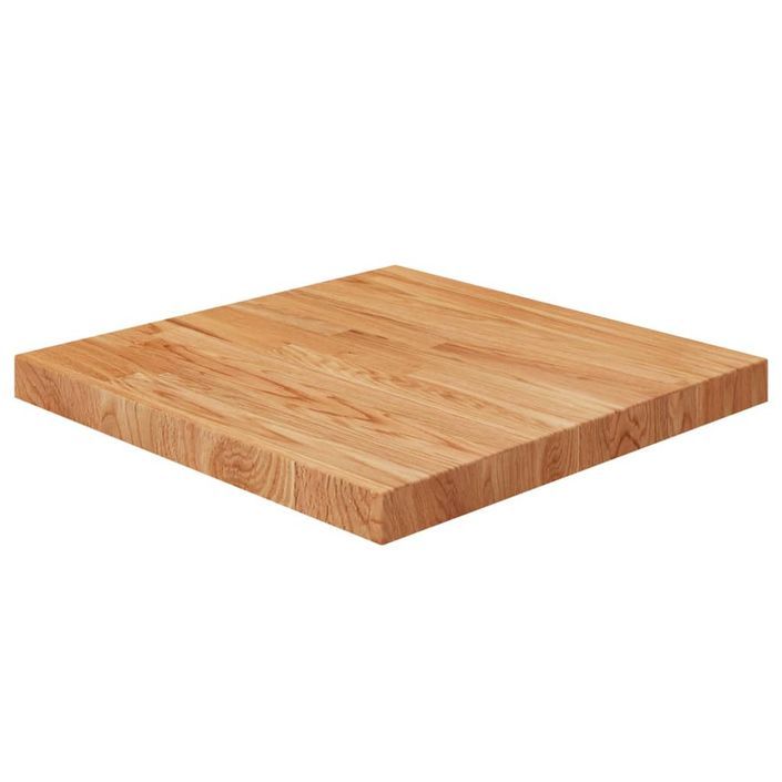 Dessus de table carré Marron clair 50x50x4 cm Bois chêne traité - Photo n°1