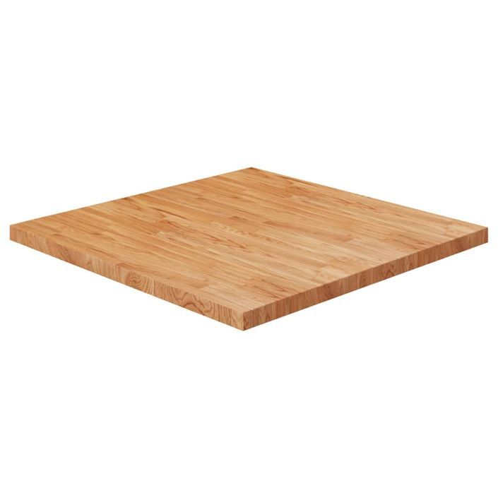 Dessus de table carré Marron clair 90x90x4cm Bois chêne traité - Photo n°1