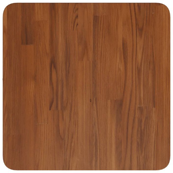 Dessus de table carré Marron foncé 40x40x4 cm Bois chêne traité - Photo n°2