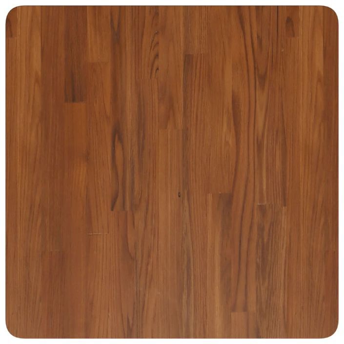 Dessus de table carré Marron foncé 60x60x4cm Bois chêne traité - Photo n°2