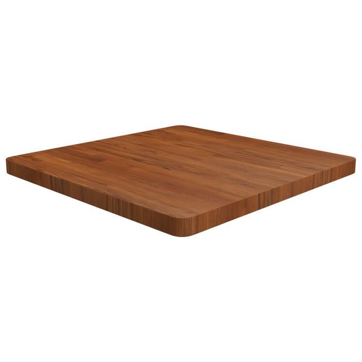 Dessus de table carré Marron foncé 70x70x4cm Bois chêne traité - Photo n°1