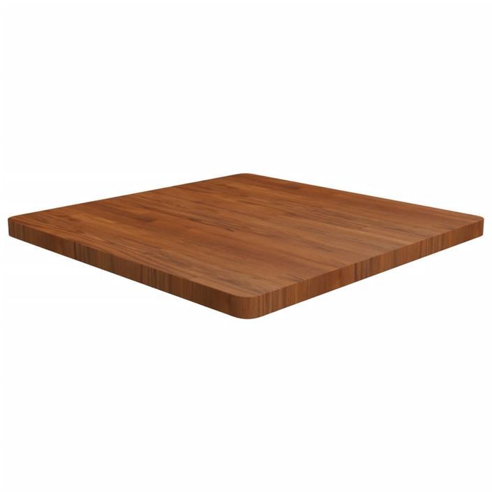 Dessus de table carré Marron foncé 80x80x4cm Bois chêne traité - Photo n°1