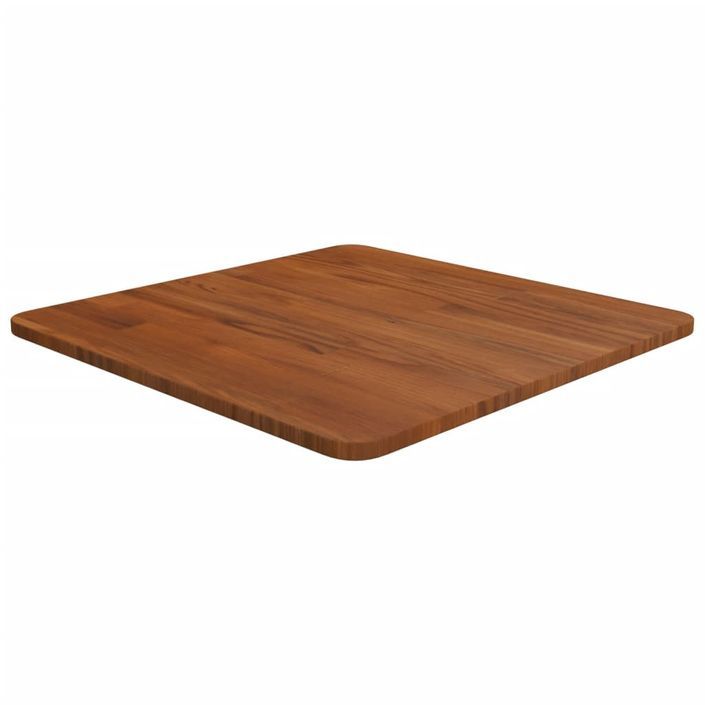 Dessus de table carré Marron foncé50x50x1,5cm Bois chêne traité - Photo n°1