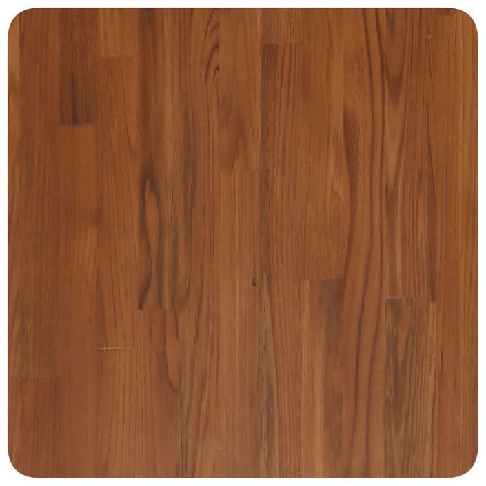 Dessus de table carré Marron foncé50x50x1,5cm Bois chêne traité - Photo n°2