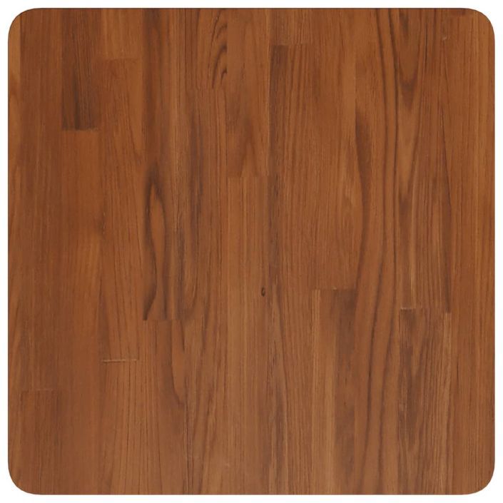 Dessus de table carré Marron foncé50x50x2,5cm Bois chêne traité - Photo n°2