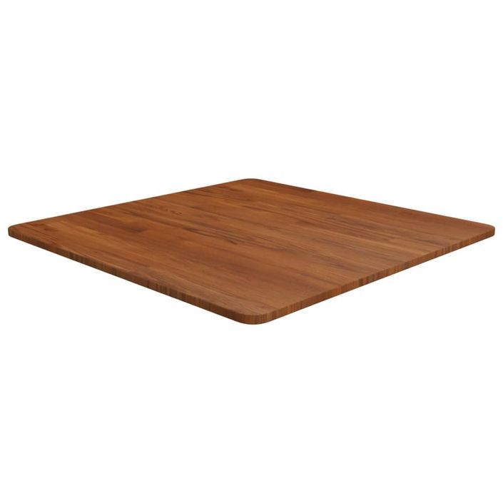 Dessus de table carré Marron foncé70x70x1,5cm Bois chêne traité - Photo n°1