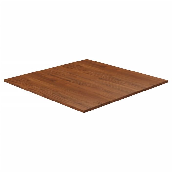 Dessus de table carré Marron foncé80x80x1,5cm Bois chêne traité - Photo n°1