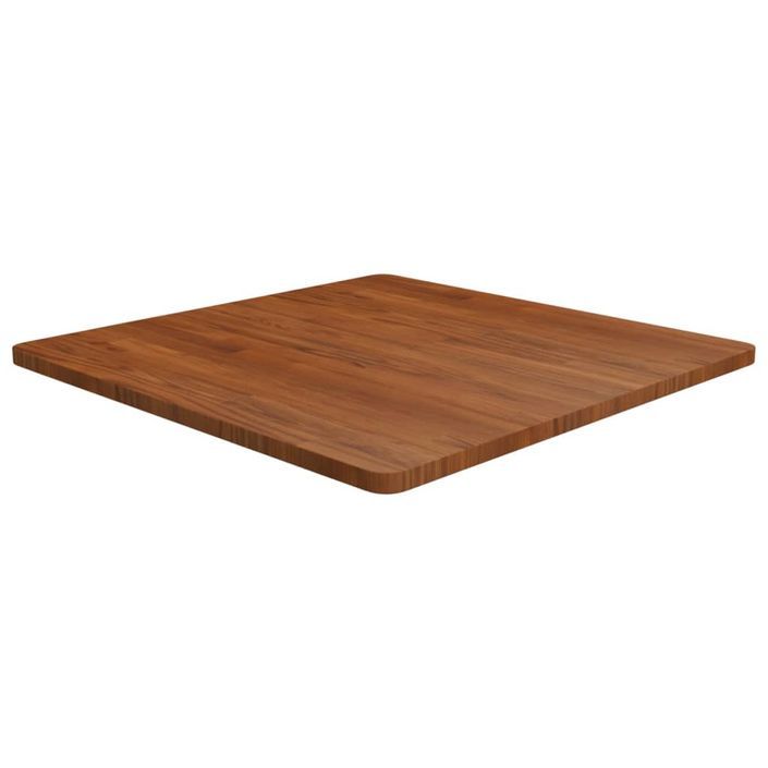 Dessus de table carré Marron foncé80x80x2,5cm Bois chêne traité - Photo n°1